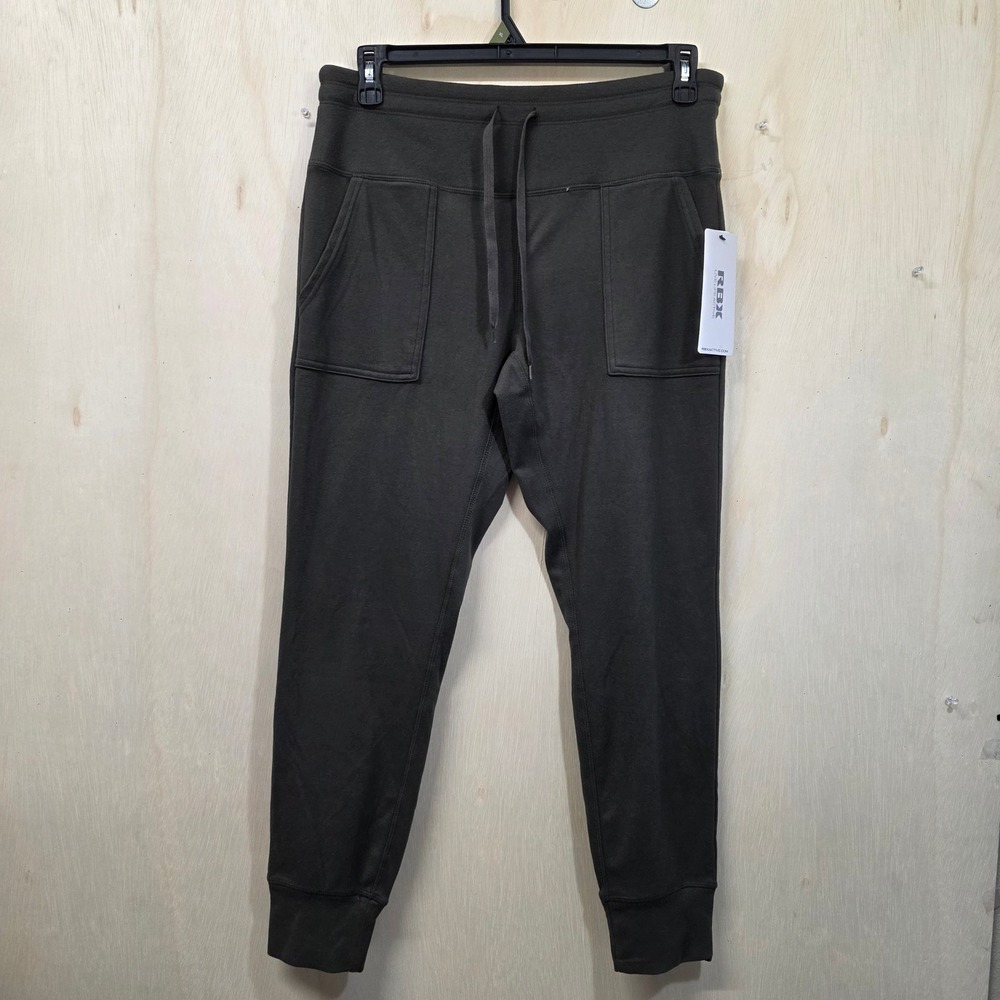 RBX Active Peach Skin Joggers Olive Green Stretch Athletic Pants Womens L